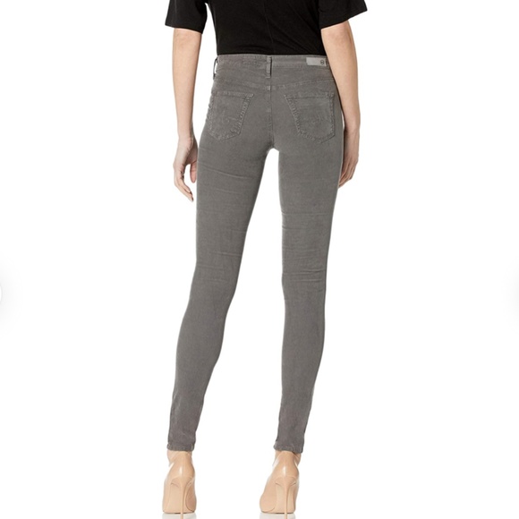 AG - Adriano Goldschmed Grey Corduroy 'The Legging Super Skinny' Mid-Rise Pant - Picture 2 of 14